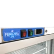 Hűtőszekrény álló 200 literes üvegajtós rozsdamentes ipari háttérhűtő Ferrara-Cool