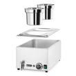 HENDI Ranger bain-marie készlet 2×4 literes tartállyal és fedéllel, HENDI, 8L, 220-240V/1000W, 604x332x(H)315mm