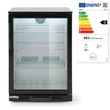 Egyajtós, pult alá helyezhető bárhűtő, italok hűtésére., Arktic, 105L, Fekete, 220-240V/120W, 600x530x(H)865mm