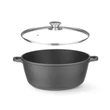 Öntött alumínium edény, tapadásmentes bevonattal, HENDI, 7,5L, Fekete, 387x310x(H)130mm