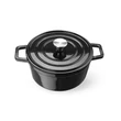 Zománcozott öntöttvas fazék, HENDI, 3,7L, Fekete, 317x240x(H)105mm