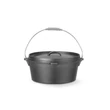Öntöttvas edény, HENDI, 7,2L, Fekete, ⌀310x(H)155mm