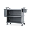 3 polcos polipropilén szervizkocsi, nagy, AmerBox, A polc oldalpaneljeit tartalmazza, 1010x500x(H)960mm