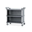 3 polcos polipropilén szervizkocsi, nagy, AmerBox, A polc oldalpaneljeit tartalmazza, 1010x500x(H)960mm