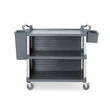 3 polcos polipropilén szervizkocsi, nagy, AmerBox, A polc oldalpaneljeit tartalmazza, 1010x500x(H)960mm
