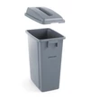 Keskeny hulladékgyűjtő tartály, AmerBox, 60L, Világos szürke, 455x315x(H)580mm