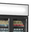 Tefcold Fekete 2 ajtós bemutató hűtő – 535 L – reklámfelülettel
