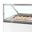 Tefcold Ventillációs fagyipult – 201 L – fehér - 20 tégely
