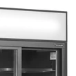 Tefcold Fekete 2 ajtós bemutató hűtő – 462 L –  reklámfelülettel