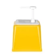 Szószadagoló szivattyúval, HENDI, 2,5L, Citromsárga, 230x210x(H)250mm