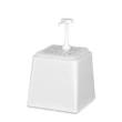 Szószadagoló szivattyúval, HENDI, 2,5L, Fehér, 230x210x(H)250mm