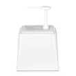 Szószadagoló szivattyúval, HENDI, 2,5L, Fehér, 230x210x(H)250mm