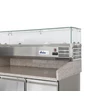 Háromajtós pizza munkaasztal feltéthűtővel 380+40L