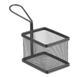 Miniatűr olajsütő kosarak fekete - 100x80x75 mm