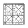 Mosogatókosár poharaknak 25 rekeszes 500x500x104 mm