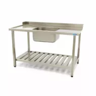 Mosogatógépasztal mosogatóval és hátsófelhajtás - 120 x 75cm - balra