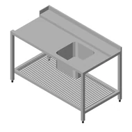 Maxima Mosogatógépasztal jobb 190 x 75cm mosogatóval és hátsófelhajtással, alsó polccal