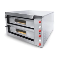 Pizzakemence sütő kétaknás 6+6-os körben teli samottos Ferrara-Forni Prémium
