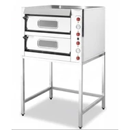 Pizzakemence sütő kétaknás 4+4-es körben teli samottos Ferrara-Forni Prémium