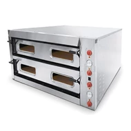 Pizzakemence sütő kétaknás széles XL6+6-os körben teli samottos Ferrara-Forni PLUS