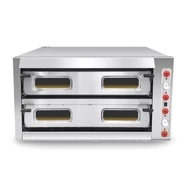 Pizzakemence sütő kétaknás 9+9-es körben teli samottos Ferrara-Forni Prémium