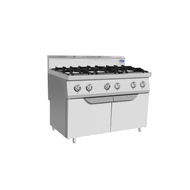 Prémium 6 égős gáztűzhely tárolószekrénnyel 31,5 kW Cook Rite by Atosa