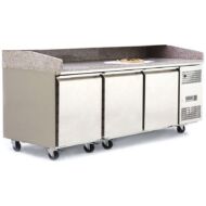 Háromajtós hűtött pizzaasztal gránit munkalappal 400 liter Ice-A-Cool by Atosa