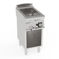 Tecnoinox lábon álló GN1/1 Bain Marie nyitott szekrénnyel - gázüzemű