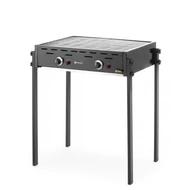 Roast-Master Pro gázüzemű grillsütő fekete, HENDI, 11,6kW, 790x560x(H)900mm