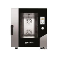 Hőlégbefúvásos gőzsütő – Touch 7 x GN 1/1, elektromos, közvetlen gőzzel és érintőképernyővel vezérelhető, HENDI, 730x784x(H)850mm