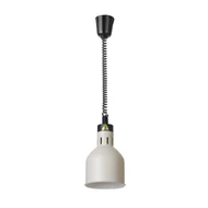 Függesztett melegentartó lámpa henger alakú, HENDI, Fehér, 230V/250W, ⌀175x(H)250mm