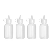 Mini szószadagoló – 4 db-os készlet, HENDI, 0,05L, Átlátszó, ⌀35x(H)100mm