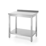 Munkaasztal alsó polccal – lapraszerelt, HENDI, Profi Line, 800x600x(H)850mm