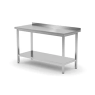 Munkaasztal alsó polccal – lapraszerelt,, HENDI, Profi Line, 1000x600x(H)850mm