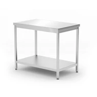Munkaasztal alsó polccal – lapraszerelt,, HENDI, Profi Line, 1000x600x(H)850mm