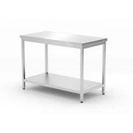 Munkaasztal alsó polccal – lapraszerelt, HENDI, Profi Line, 1200x600x(H)850mm