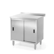 Neutrális pult tolóajtókkal – HENDI, Profi Line, 800x600x(H)850mm
