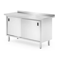 Neutrális pult tolóajtókkal – HENDI, Profi Line, 1400x600x(H)850mm