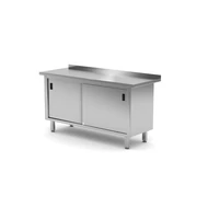 Neutrális pult tolóajtókkal – HENDI, Profi Line, 1600x600x(H)850mm
