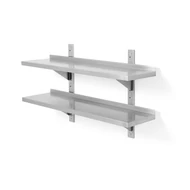Állítható fali polc - 2 db - konzollal, HENDI, 1000x300x(H)600mm