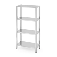 Tárolóállvány 4 teljes polccal – csavarozott, HENDI, Kitchen Line, 800x400x(H)1800mm