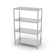 Tárolóállvány 4 teljes polccal – csavarozott, HENDI, Kitchen Line, 1000x500x(H)1800mm