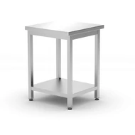 Budget Line munkaasztal alsó polccal – HENDI, Kitchen Line, 600x600x(H)850mm