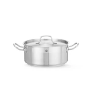 Alacsony fazék- fedővel, HENDI, Profi Line, 4,8L, ⌀240x(H)105mm