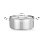 Alacsony fazék- fedővel, HENDI, Profi Line, 7,5L, ⌀280x(H)120mm