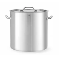 Magasan lábas - fedővel, HENDI, Budget Line, 50L, ⌀400x(H)400mm