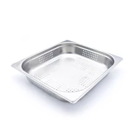 Maxima Gasztronorm tartály 2/3 GN - Perforált - 6,5cm mély - 32,5 x 35,4cm - Rozsdamentes acél