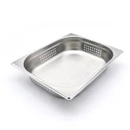 Maxima Gasztronorm tartály 1/2 GN - Perforált - 6,5cm mély - 32,5 x 26,5cm - Rozsdamentes acél