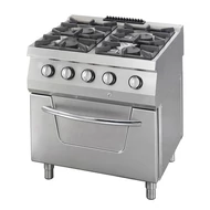 Maxima Heavy Duty tűzhely - 4 égő - kettős egység - 70 cm mély - 37 kW - gáz, sütővel
