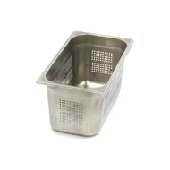 Maxima Gasztronorm tartály 1/3 GN - Perforált - 15cm mély - 32,5 x 17,6cm - Rozsdamentes acél
